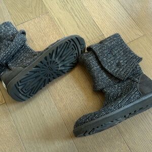 UGG fold over knit boots